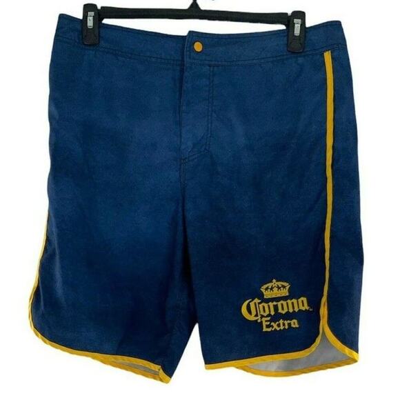 Corona Extra Beer Board Shorts Men's Size 36 Summer Swim Trunk Activewear - Picture 1 of 7